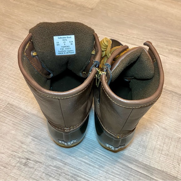 Sperry Women's Saltwater Duck Boot - Tan / Dark Brown - US Size 6M - Picture 6 of 8